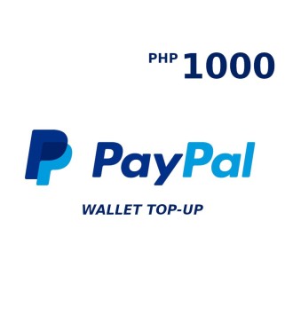 PayPal Wallet PHP 1000 Top Up Key GLOBAL